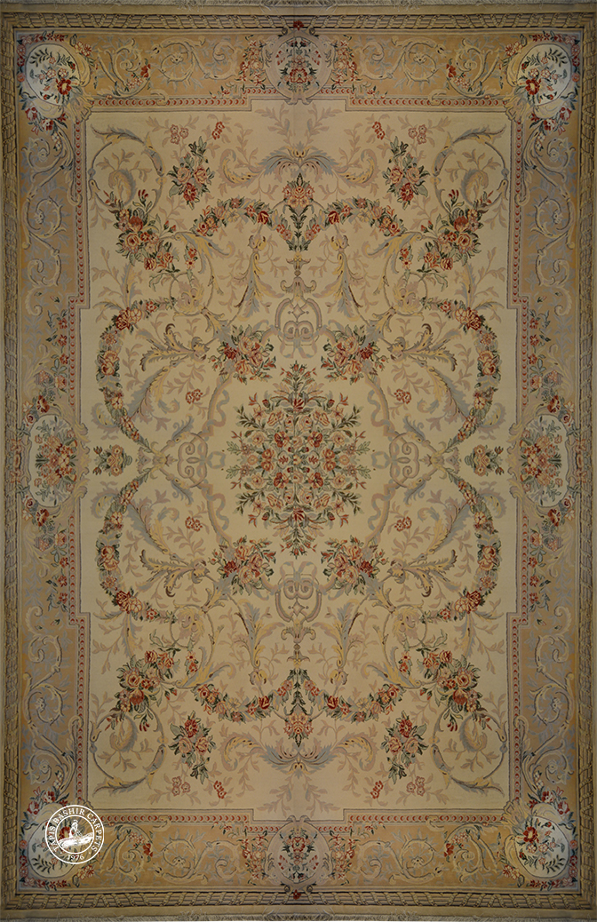 Tapis Savonnerie | 18'8" x 12'1" | Véritable noué à la main | Nouveau tapis