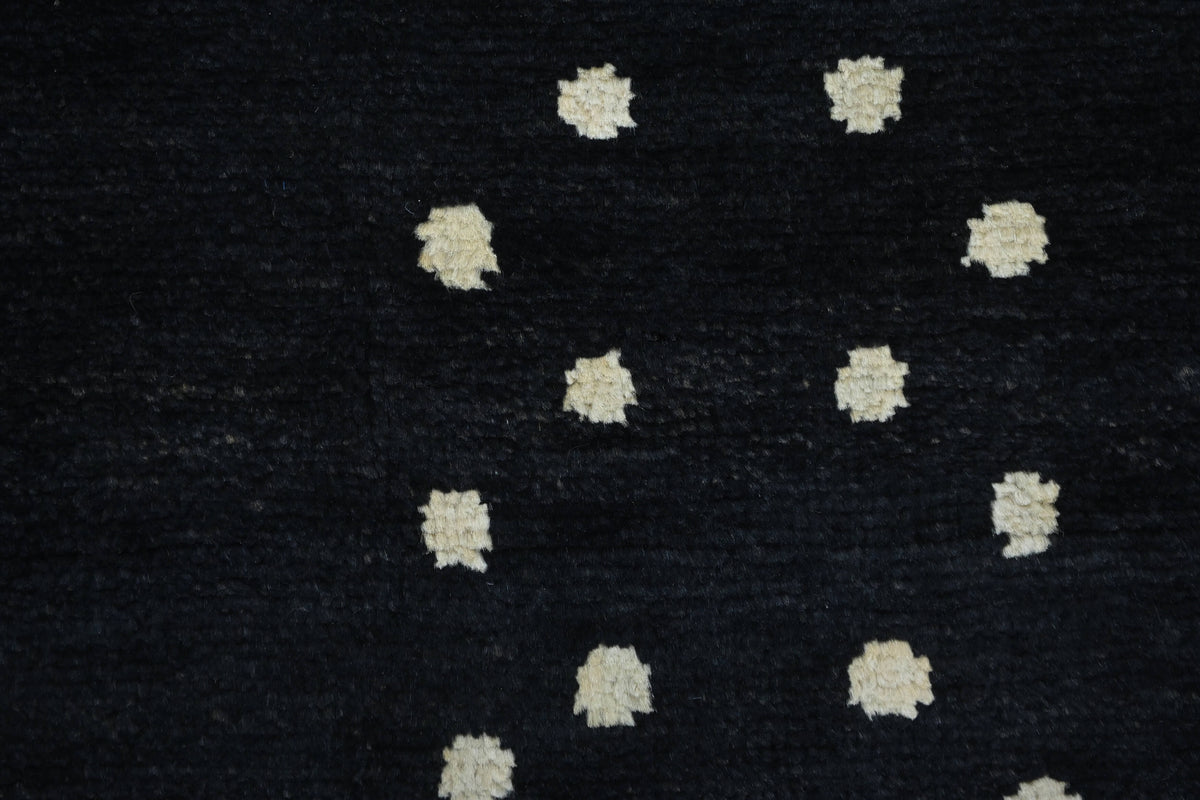 T24061352 Beni Ourain Hand-Knotted Wool &amp; Silk Rug