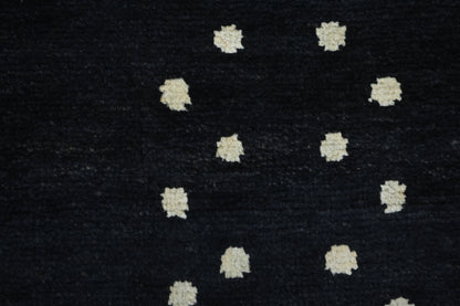 T24061352 Beni Ourain Hand-Knotted Wool &amp; Silk Rug