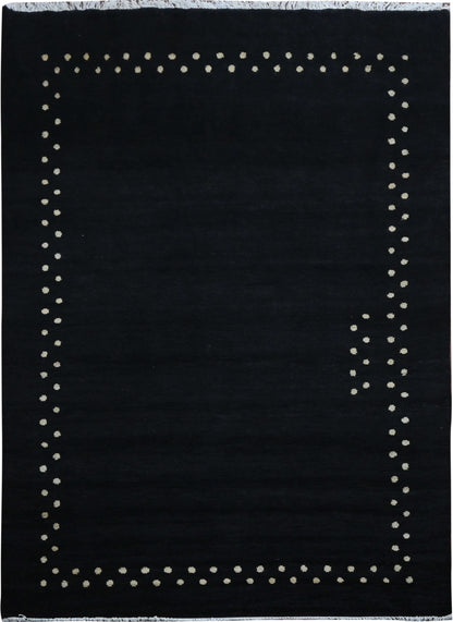 T24061352 Beni Ourain Hand-Knotted Wool &amp; Silk Rug