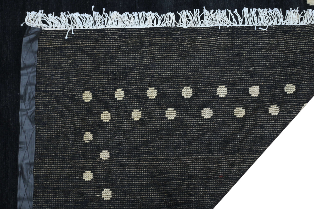 T24061352 Beni Ourain Hand-Knotted Wool &amp; Silk Rug