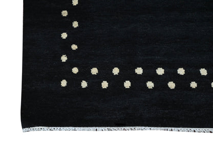 T24061352 Beni Ourain Hand-Knotted Wool &amp; Silk Rug