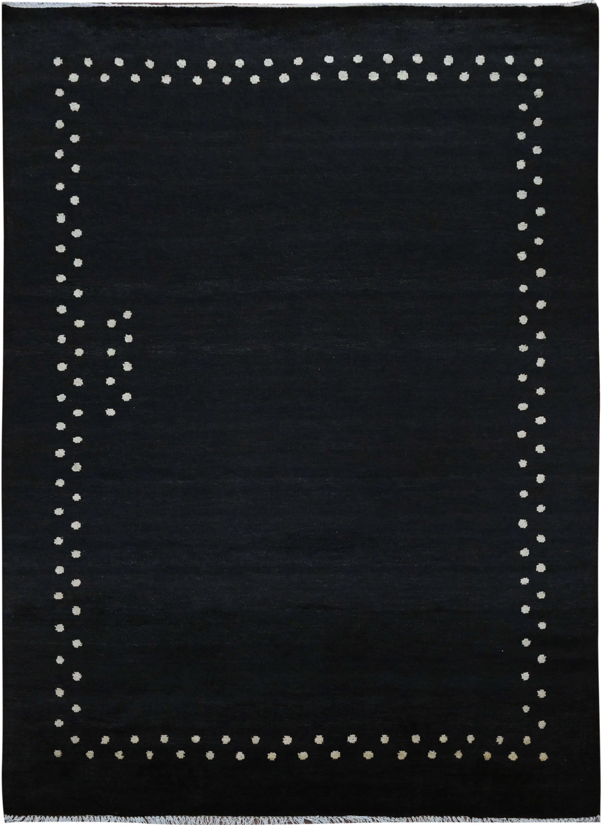 T24061352 Beni Ourain Hand-Knotted Wool &amp; Silk Rug