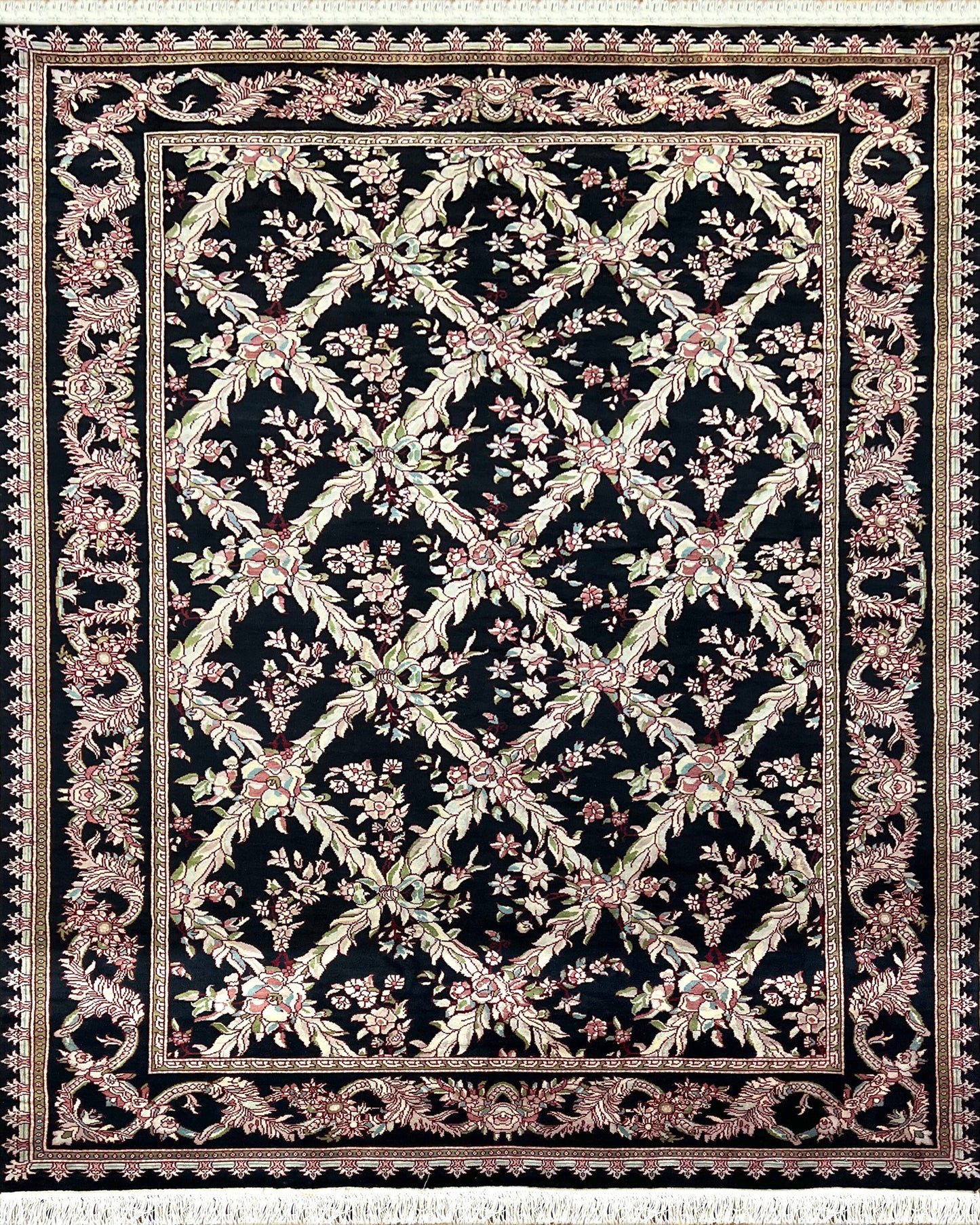 Tauris Trellis - Arts and Crafts by William Morris Carpet | 9'3" x 6'2" | Home Decor | Hand-Knotted Area Rug