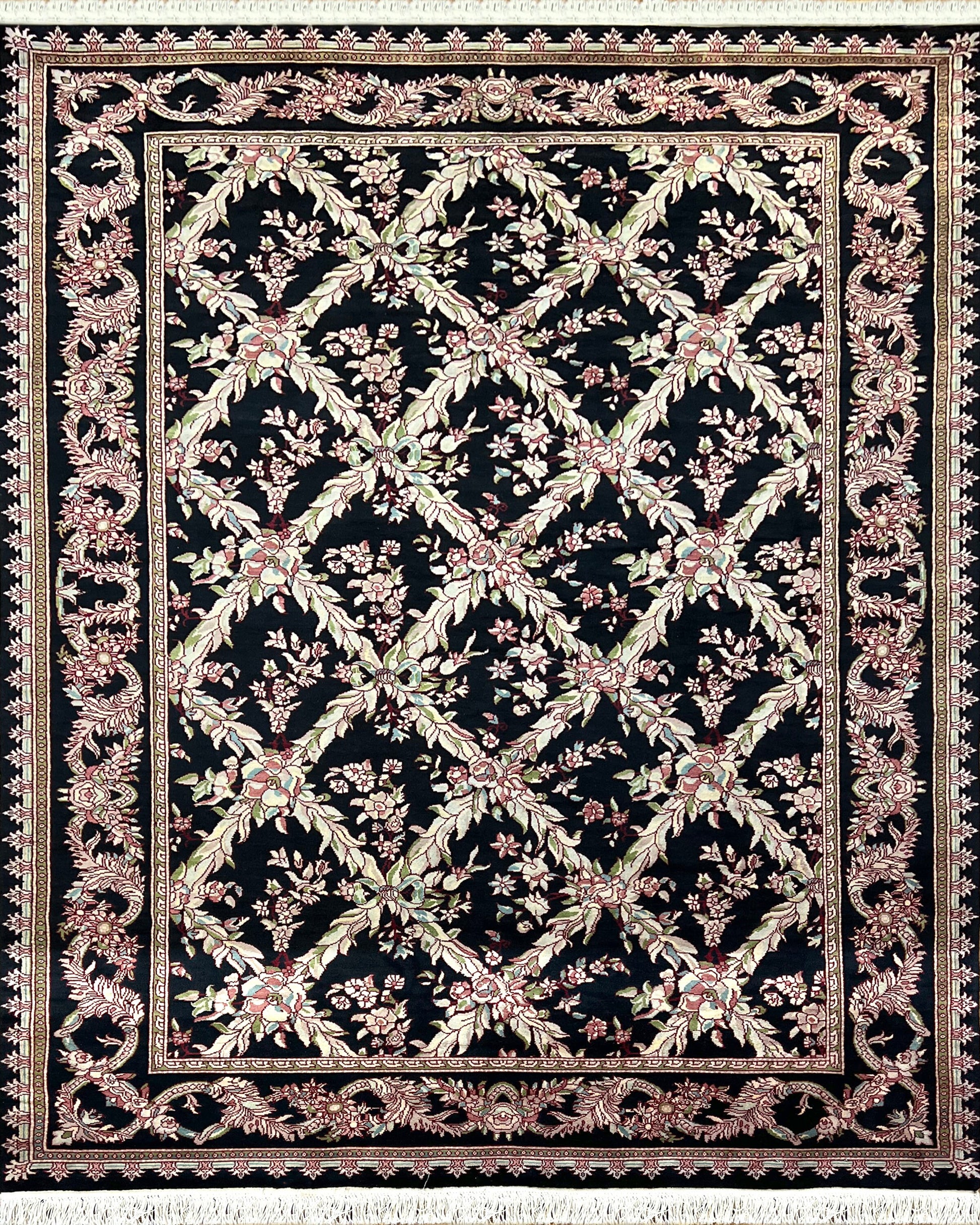 Tauris Trellis - Arts and Crafts by William Morris Carpet | 9'3" x 6'2" | Home Decor | Hand-Knotted Area Rug