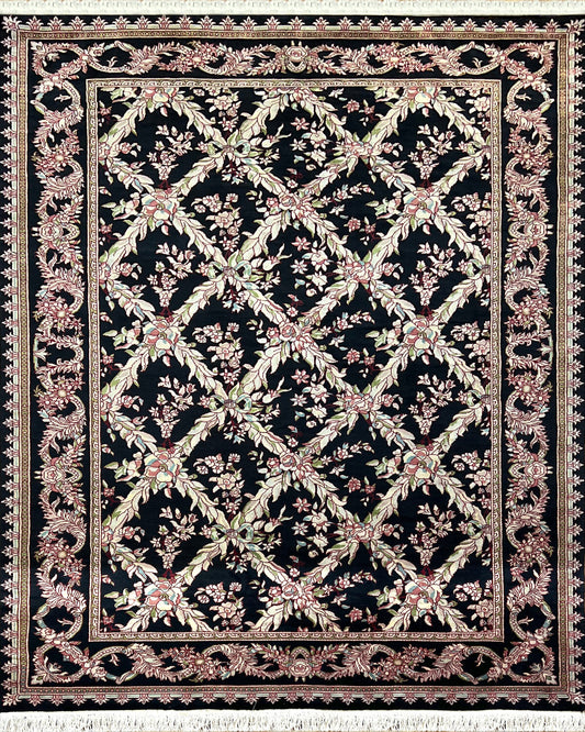 Tauris Trellis - Arts and Crafts by William Morris Carpet | 9'3" x 6'2" | Home Decor | Hand-Knotted Area Rug