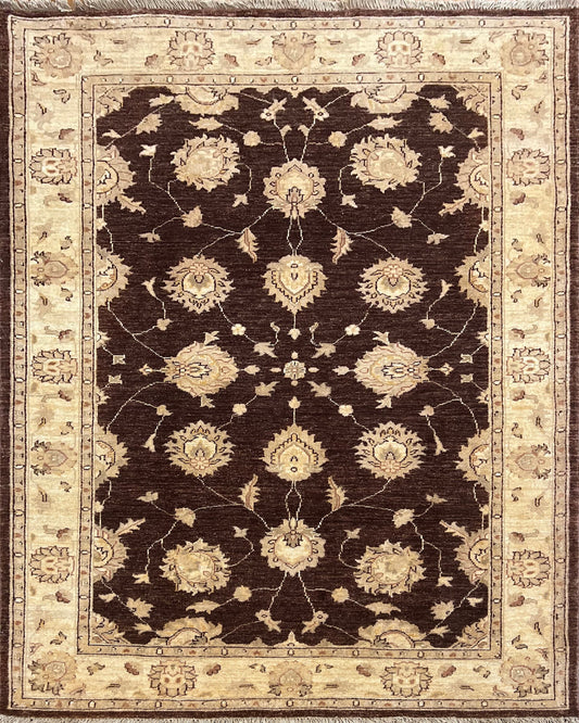 Faryab Lotus Rug | 7'1" x 4'7" | Home Decor | Hand-knotted Wool Area Rug