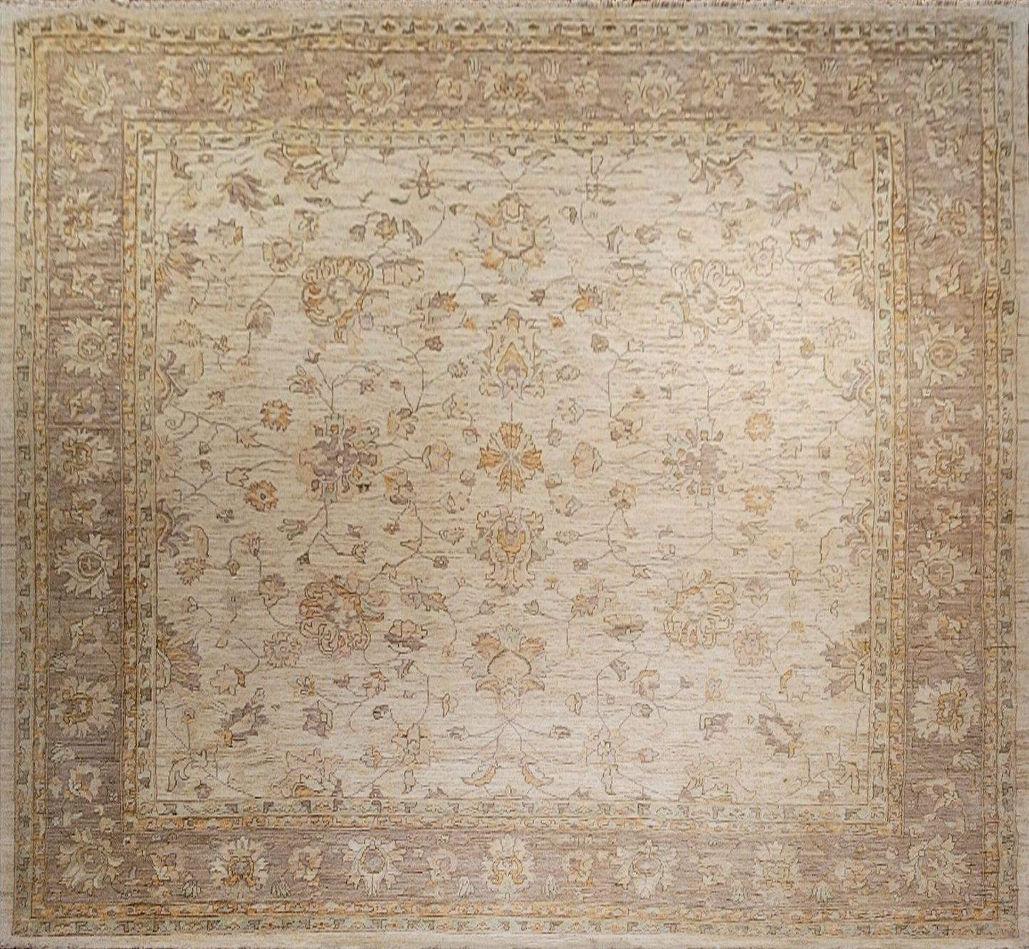 Oruzgan Square Carpet | 12'1" x 11'9" | Home Decor | Hand-knotted Wool Area Rug