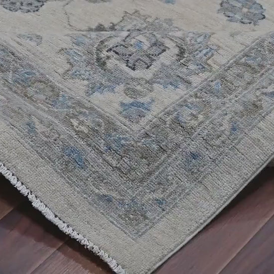 Faryab Wool Carpet | 11'7'' x 9'4'' | Home Decor | Hand-knotted Area Rug