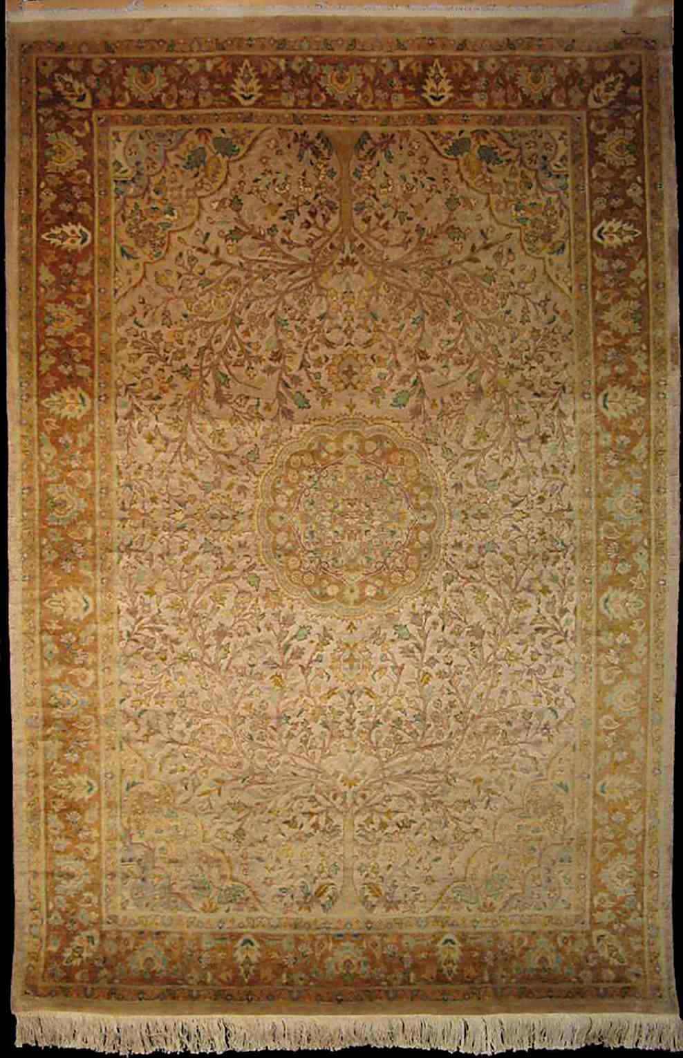 Isfahan - Tree of Life Silk Rug