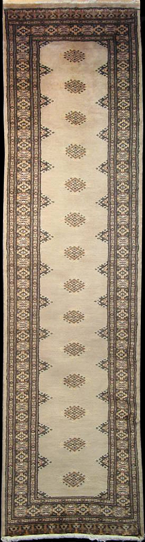 Bokhara Wool Runner Rug | 9'11" x 2'7" | Genuine Hand-Knotted Carpet | New Area Rug