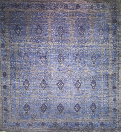 Moroccan Style Wool Carpet | 8'6" x 7'11" | Home Decor | Hand-knotted Area Rug