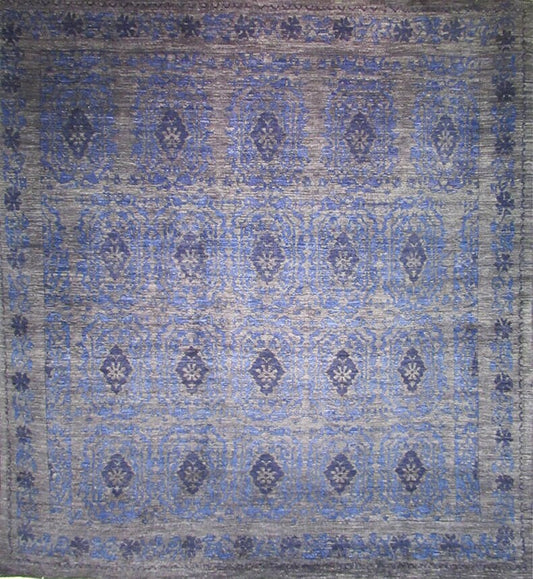 Moroccan Style Wool Carpet | 8'6" x 7'11" | Home Decor | Hand-knotted Area Rug