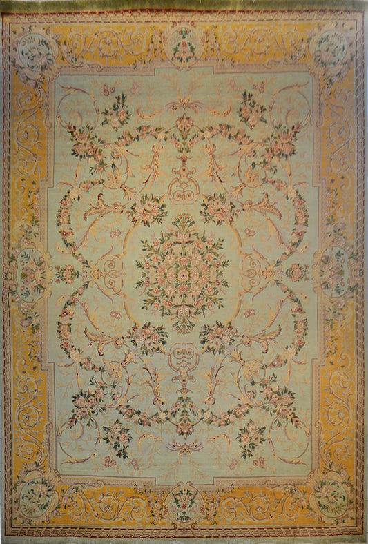 Savonnerie Wool Carpet | 17'9" x 12'1" | Home Decor | Hand-Knotted Area Rug