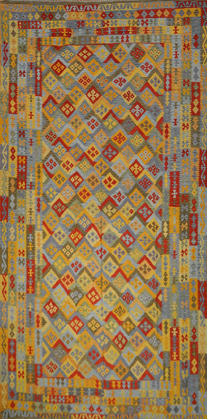 Wool Kilim Navajo | 16'4" x 10' | Home Decor | Hand-Woven Flatweave Rug