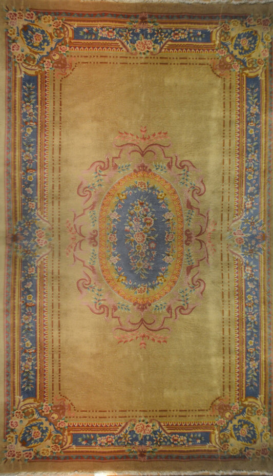 Semi-Antique Aubusson Carpet, circa 1960 | 14' x 8'4" | Home Decor | Chinese Area Rug