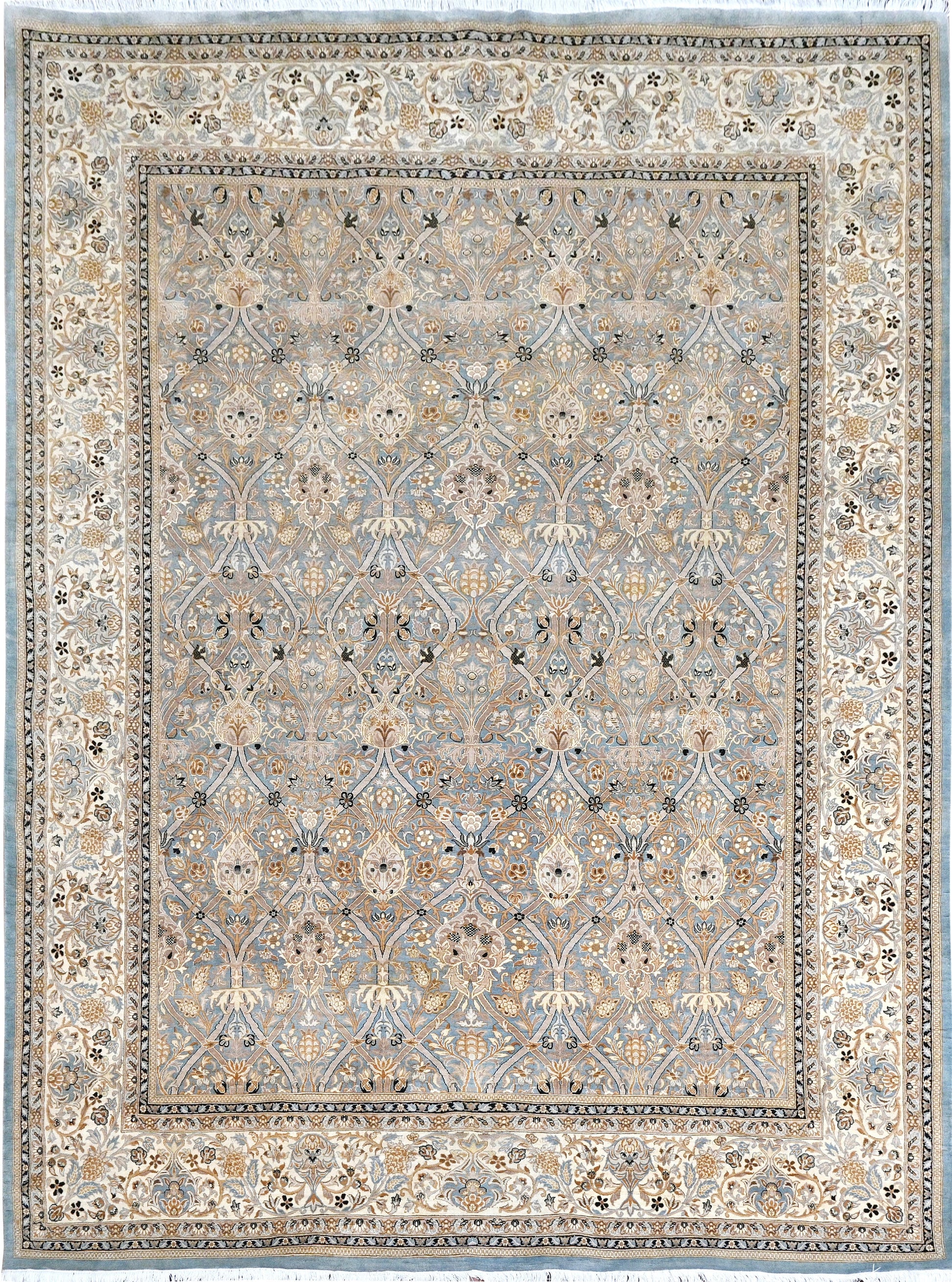 Tauris Trellis - Arts & Crafts by William Morris Carpet | 10'9" x 8' | European English Rug | New Hand-Knotted Area Rug