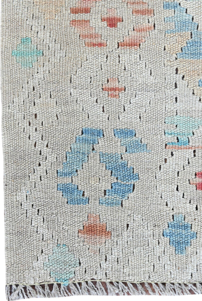 Wool Kilim | 3'7" x 2'8" | Home Decor | Hand-Woven Flatweave Rug