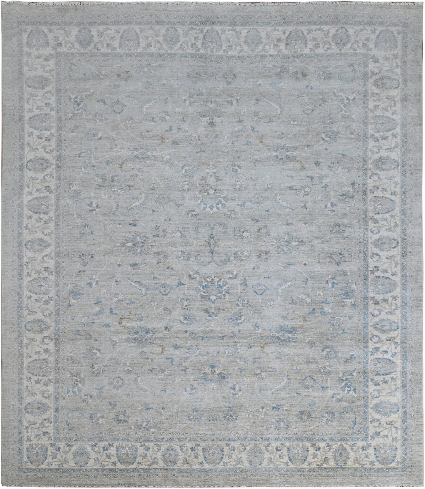 Farah Wool Carpet | 12' x 9'3'' | Large Rug | Genuine Hand-knotted Area Rug