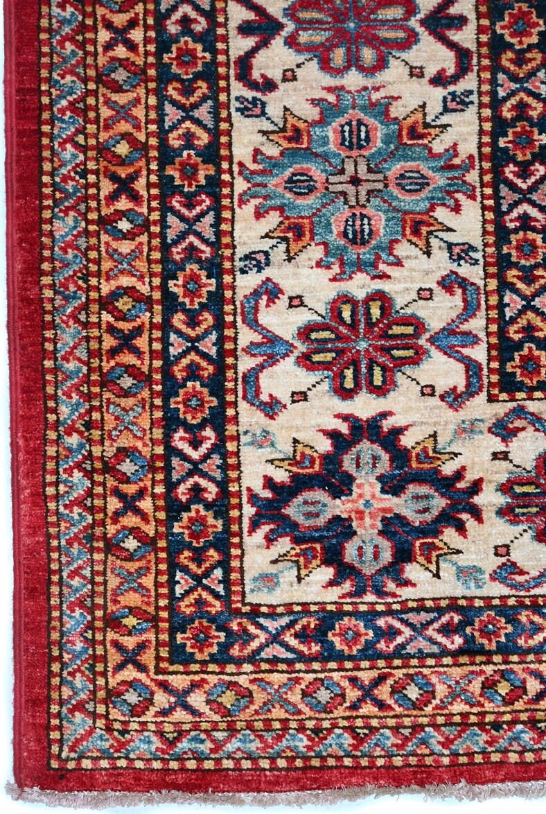 Kazakh Wool Carpet | 11'10" x 9'2" | Home Decor | Hand-Knotted Rug