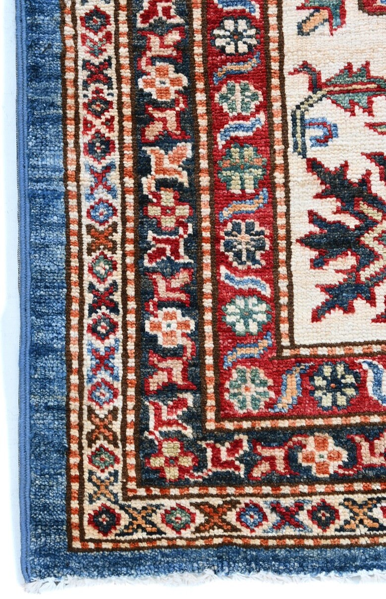 Kazakh Wool Carpet | 10' x 7'11" | Home Decor | Hand-Knotted Rug