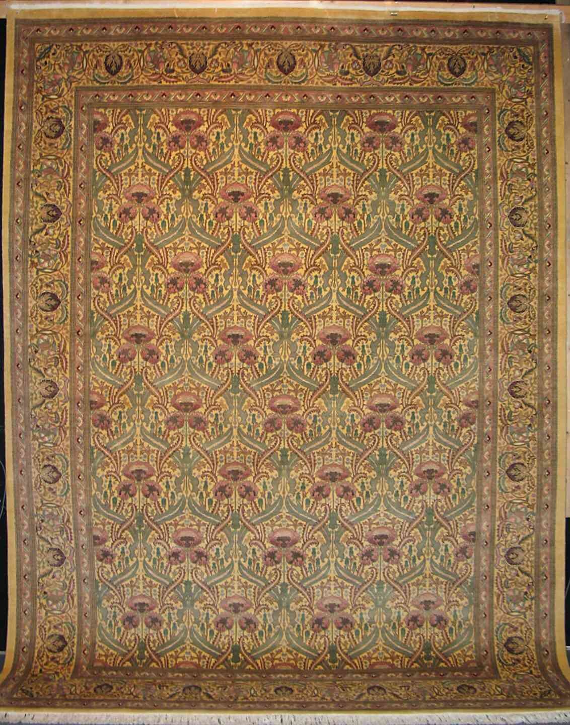 Tauris Zerekhaki Wool Carpet | 12'2" x 9'1" | Home Decor | Hand-Knotted Area Rug