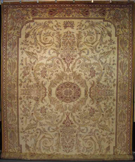 Aubusson Louis XV Carpet | 12'3" x 9' | Home Decor | Hand-Knotted Area Rug