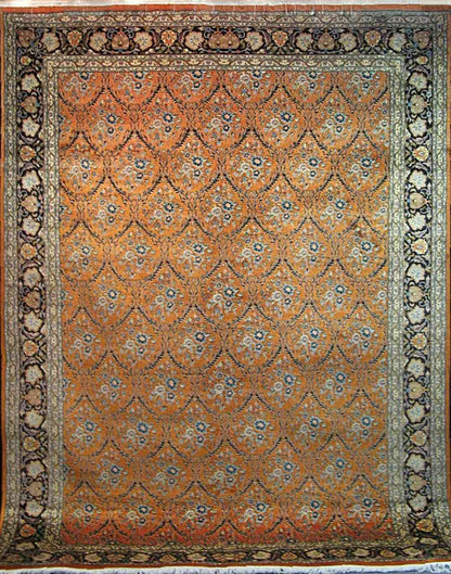 Ghoum Trellis - Arts and Crafts by William Morris Carpet | 12'2" x 8'11" | Home Decor | Hand-Knotted Area Rug