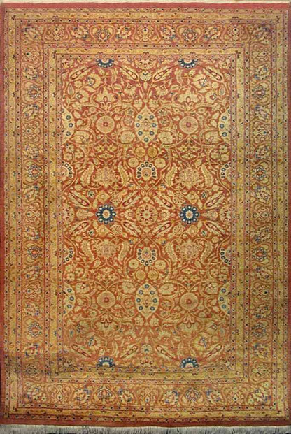 Arts and Crafts by William Morris Carpet | 9' x 6' | European English Design Rug | Hand-Knotted Area Rug