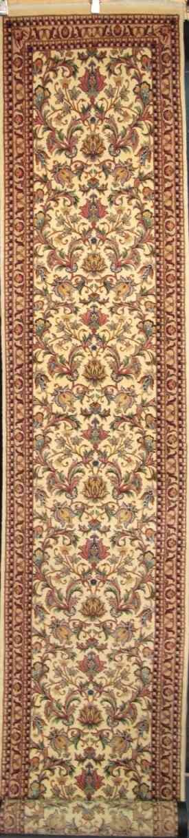 Savonnerie Runner Rug | 13'6" x 2'5" | Genuine Hand-knotted Rug | Area Rug