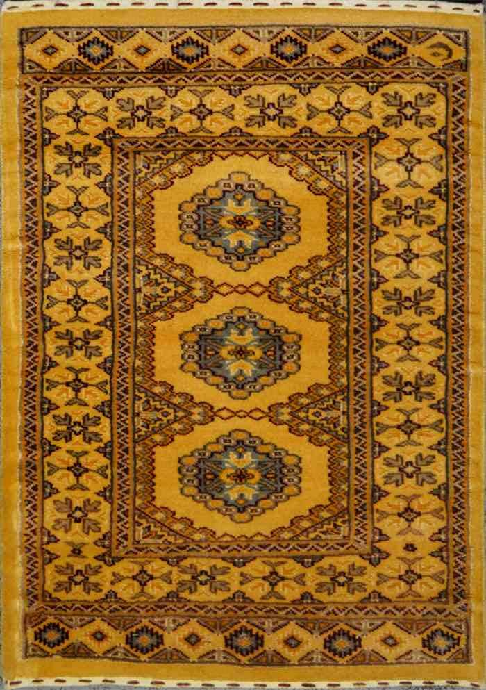 Fine Bokhara Rug | 3'1" x 2'2" | Genuine Hand-knotted Carpet | New Wool Area Rug