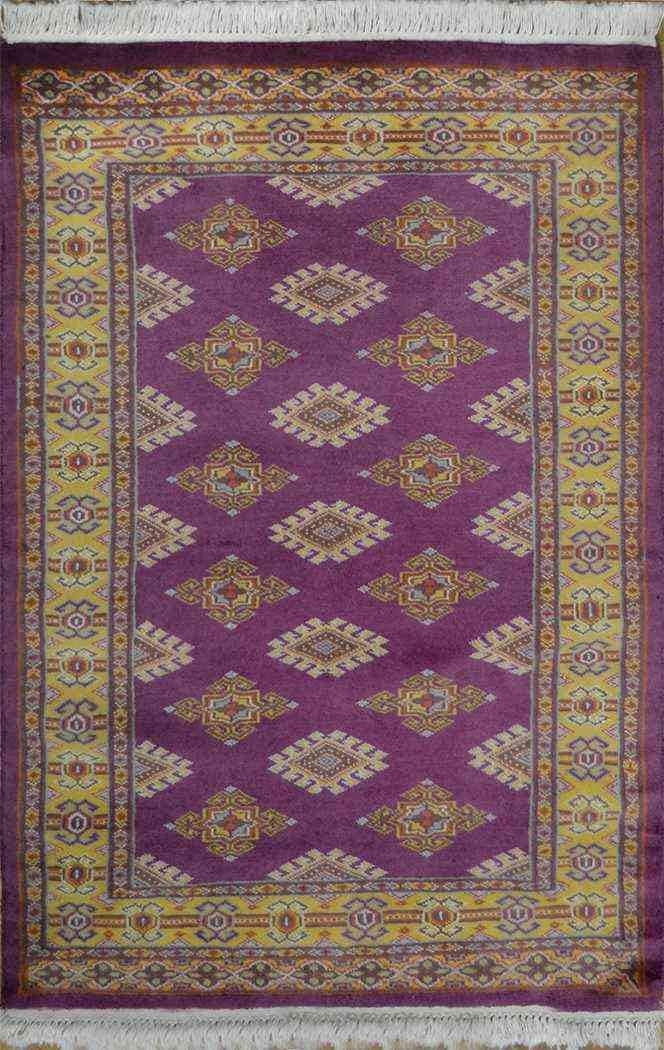 Bokhara Rug | 4'1" x 2'7" | Genuine Hand-knotted | New Area Rug