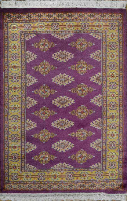 Bokhara Rug | 4'1" x 2'7" | Genuine Hand-knotted | New Area Rug