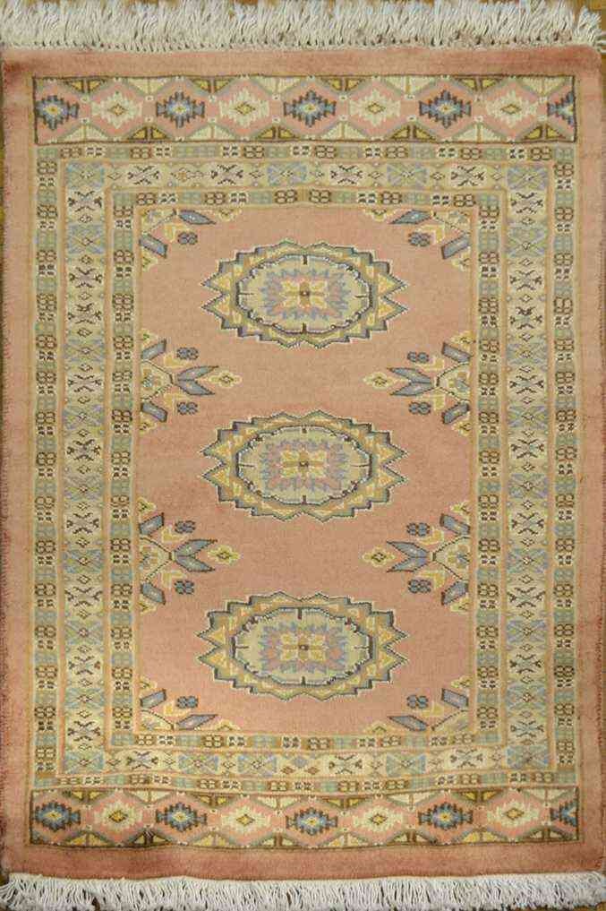 Princess Bokhara Rug | 3'3" x 2'2" | Genuine Hand-knotted Wool Area Rug