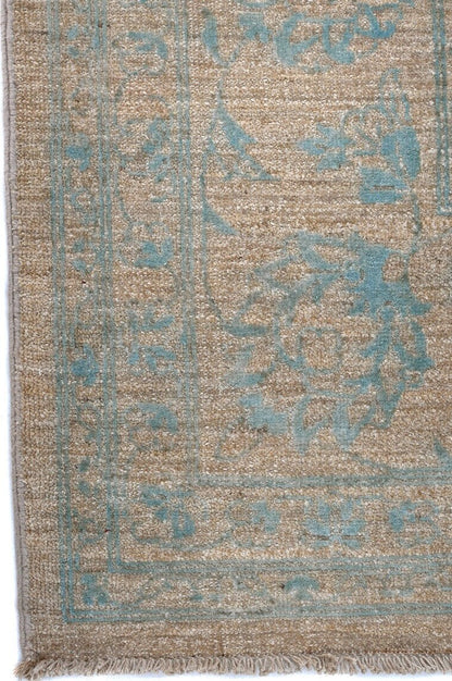 Resham Lotus Carpet | 12'4" x 9' | Pure Wool Rug | Genuine Hand-knotted Area Rug