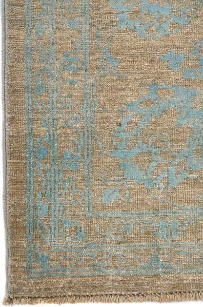 Resham Lotus Carpet | 10'2" x 8'1" | Pure Wool Rug | Genuine Hand-knotted Area Rug