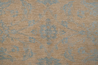 Resham Lotus Carpet | 9'9" x 8' | Pure Wool Rug | Genuine Hand-knotted Area Rug