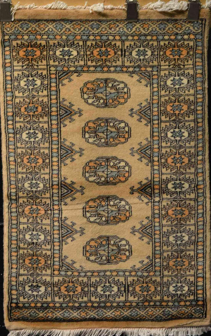 Fine Bokhara Rug | 3'2" x 2'1" | Genuine Hand-knotted Wool Area Rug