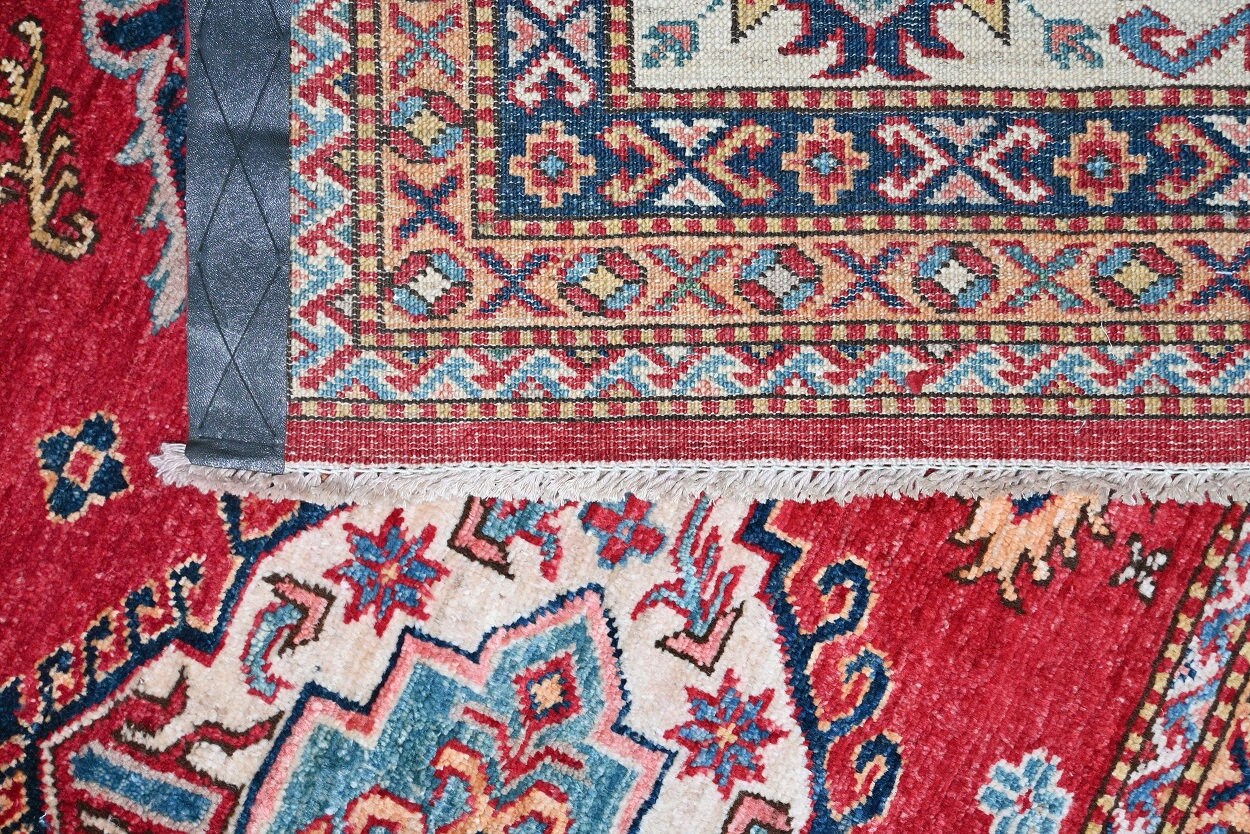 Kazakh Wool Carpet | 11'10" x 9'2" | Home Decor | Hand-Knotted Rug