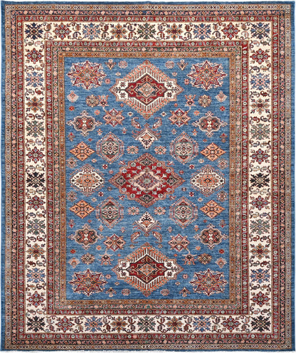 Kazakh Wool Carpet | 10' x 7'11" | Home Decor | Hand-Knotted Rug