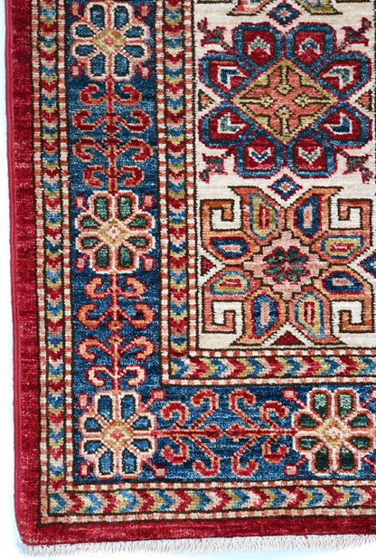 Kazakh Wool Carpet | 14'2" x 10' | Home Decor | Hand-Knotted Rug