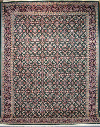 Savonnerie Trellis Wool Carpet | 12'2" x 9'1" | Home Decor | Hand-Knotted Area Rug