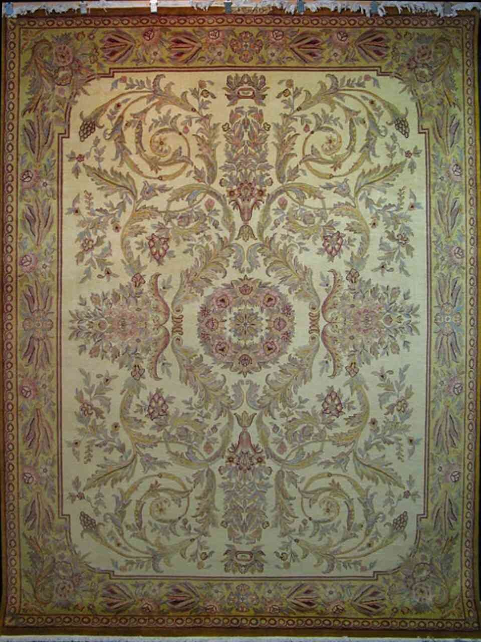 Aubusson Louis XV Wool Carpet | 10'8" x 8' | Home Decor | Hand-Knotted Area Rug