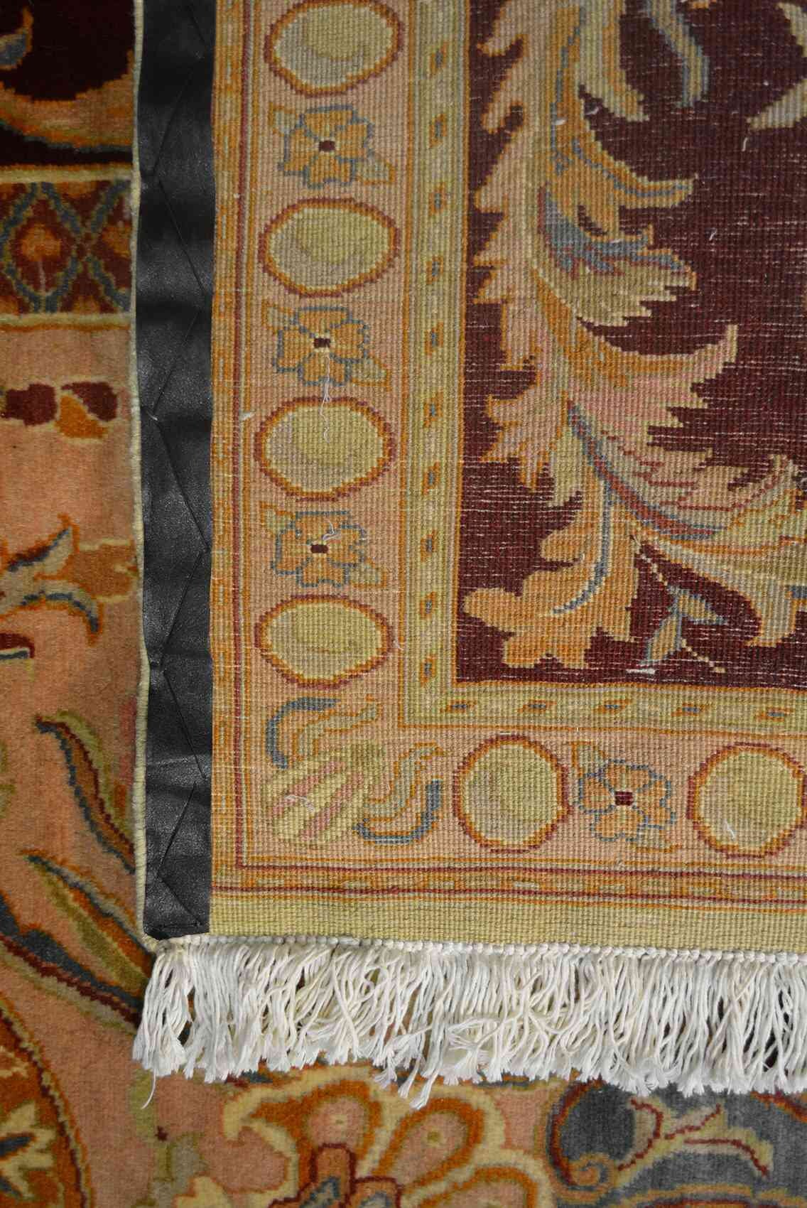 Aubusson Wool pile Carpet | 8'11" x 6'3" | Hand-knotted Savonerie Rug | All Natural Organic Dyes