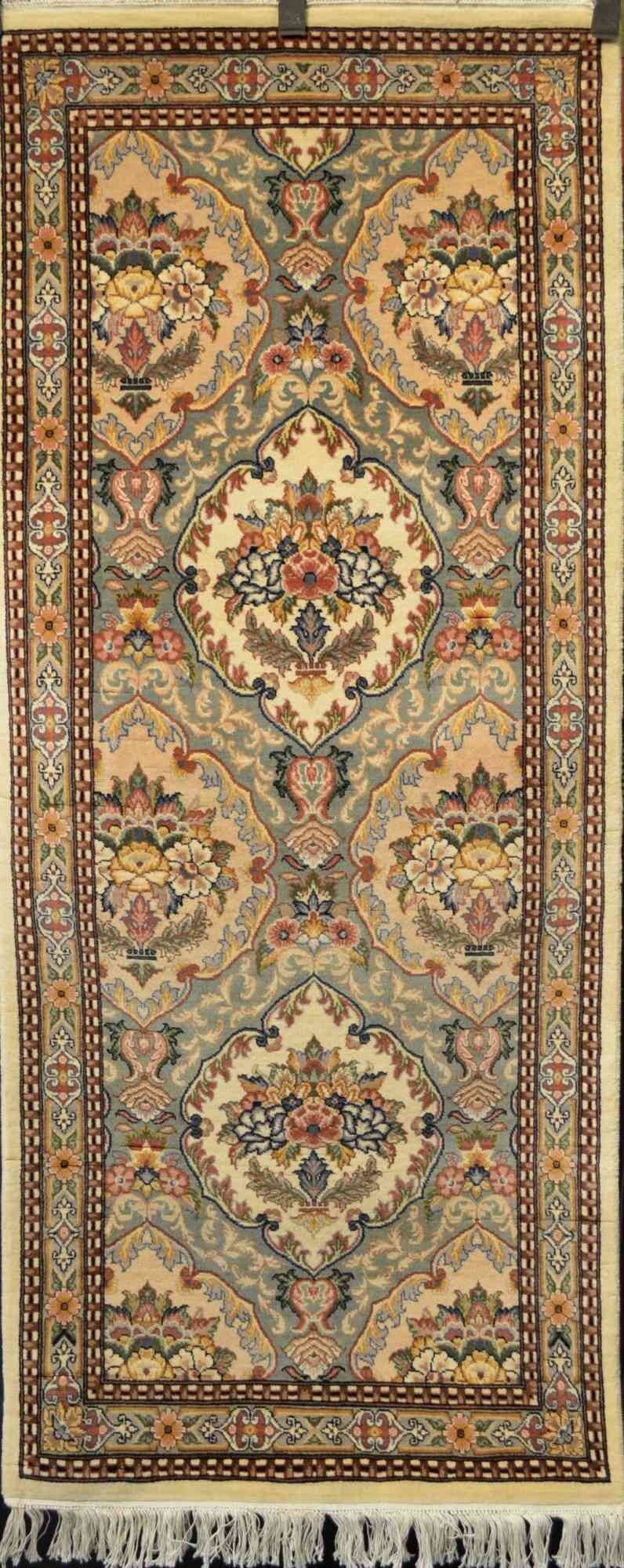 Savonnerie Runner Rug | 6' x 2'7" | Genuine Hand-knotted Rug | Area Rug