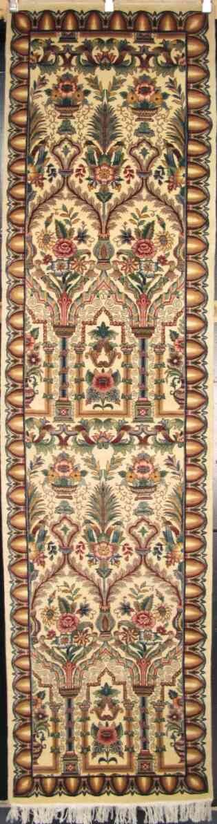 Savonnerie Runner Rug | 10' x 2'8" | Genuine Hand-knotted Rug | Area Rug