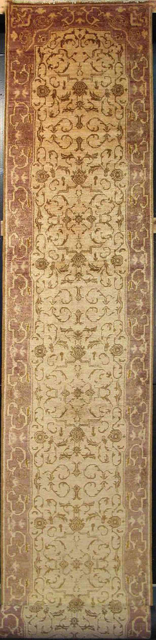 Aubusson Runner Rug | 18' x 2'7" | Genuine Hand-Knotted Carpet | New Area Rug