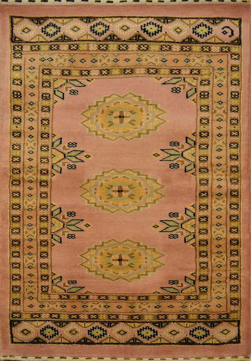 Princess Bokhara Rug | 3' x 2'1" | Genuine Hand-knotted Carpet | New Wool Area Rug