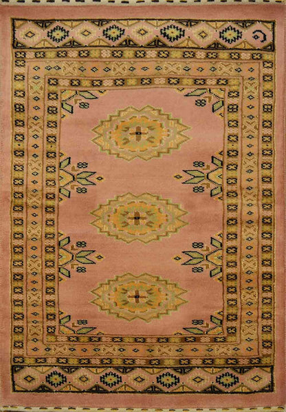 Princess Bokhara Rug | 3' x 2'1" | Genuine Hand-knotted Carpet | New Wool Area Rug