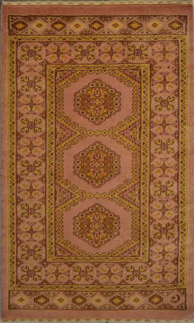 Princess Bokhara Rug | 3'4" x 2' | Genuine Hand-knotted Carpet | New Wool Area Rug